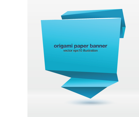 free vector Banner vector origami effect